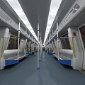 modern subway car 3d model