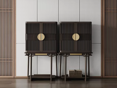 New Chinese Decorative Cabinet 3d model New Chinese Decorative Cabinet 3d model
