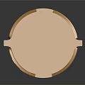 Shiny Golden Long Equipment With Regular Grooved Stripes And Reflective Surface