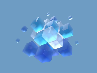 Square Combination Cube Array Stained Glass Ornament Beauty Chen Geometry Rubik's Cube Deformation 3d model