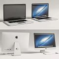 modern computer apple computer 3d model