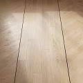 Light Colored Oak Wooden Flooring With Herringbone Pattern For Home Interior 3d model