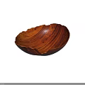 Wooden Tableware Set with Handcrafted Wavy Edge Bowls and Natural Grain