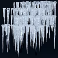 Frosty Icicles Hanging As Natural Garden Decor For Winter Outdoor