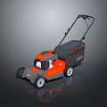 AL KO Push Type Lawn Mower With Orange Gray Design For Agricultural Use