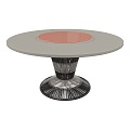 Modern Red Hearts Round Table 3d model