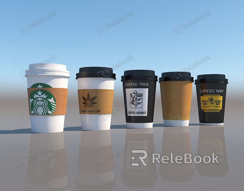 Modern paper cup model