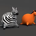 Fun Inflatable Zebra Shaped and Orange Animal Models for Outdoor Decoration