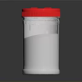 Durable White Plastic Household Storage Container With Red Secure Lid Design