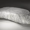 Natural Marble Sculpture With Textured Surface And Irregular Shape Design 3d model
