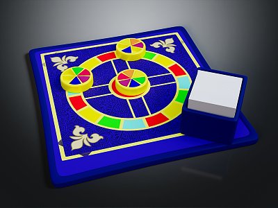 Gambling Table Wheel Table Turntable Table 3d model