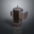 Industrial Electric Motor With Metal Housing Cooling Fins And Terminal Box