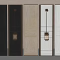 CCD Hotel Screen Partition Combination Wall Lamp Partition Door Panel 3d model