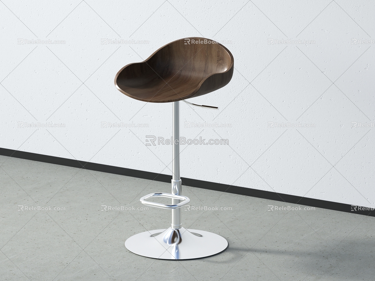 Vintage Bar Chair Single Chair High Chair Furniture 3d model