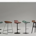 Assorted Modern Bar Stools With Multiple Colors And Stylish Design Options 3d model