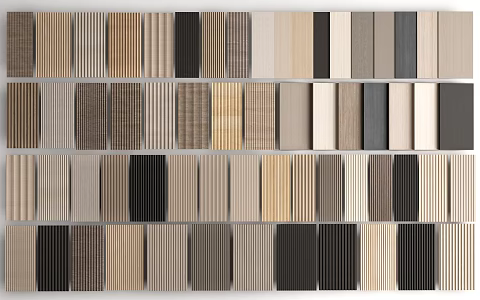 Modern wall panel background wall decorative panel 3d model
