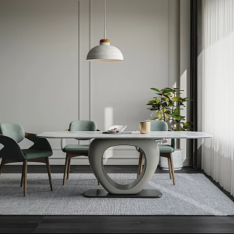 Modern Dining Table Dining Chair Table Chair 3d model