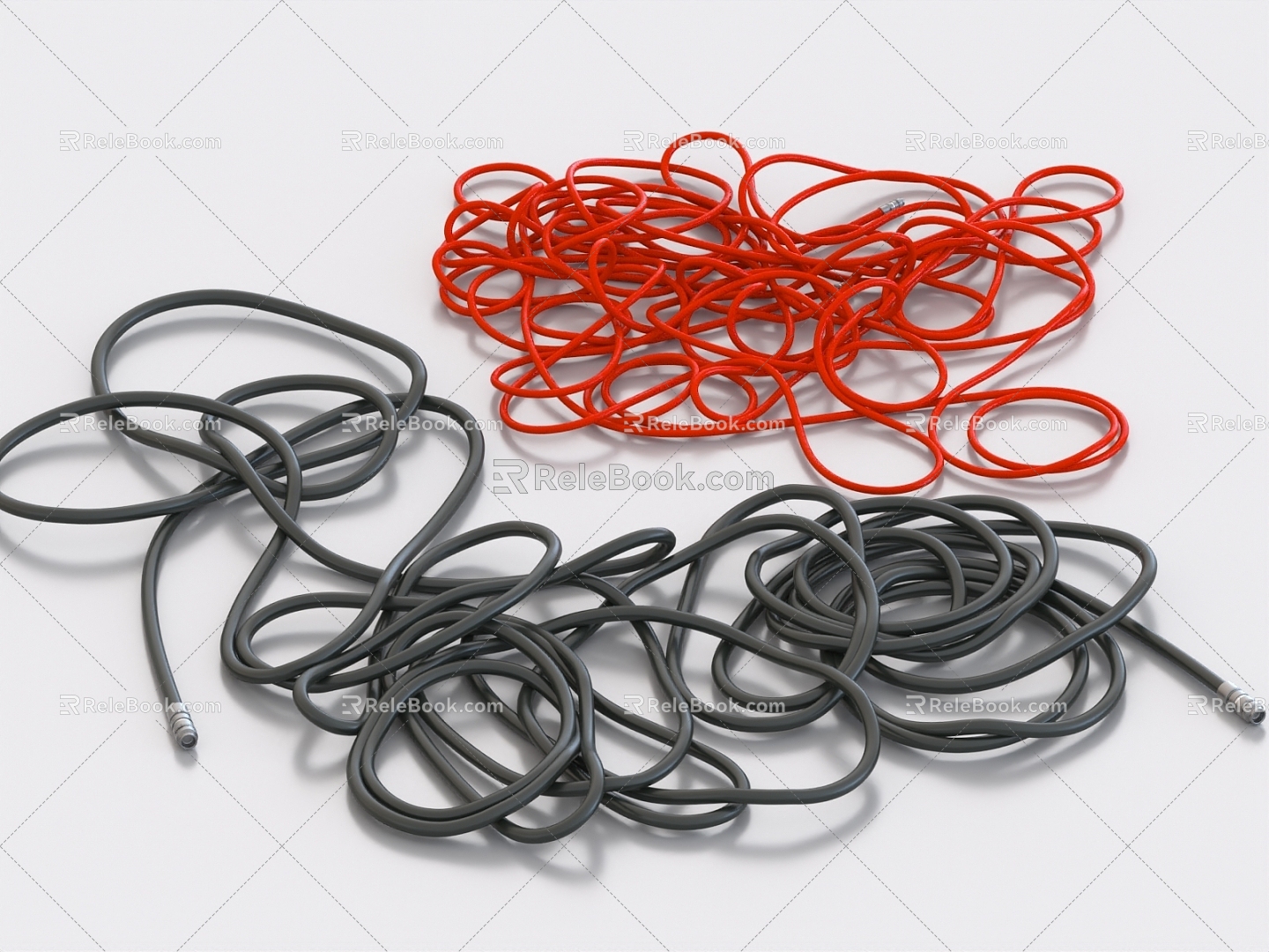 Wire and cable rope hose leather tube 3d model