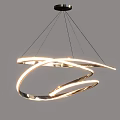 Modern Hanging Chandelier With Sleek Geometric Metal Frame And LED Lighting