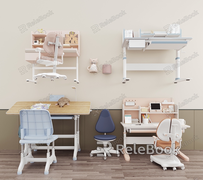 Children's Desk Study Table Lifting Table model