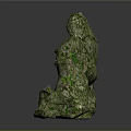 Natural Stone Decorative Rock With Green Moss For Garden Landscape Ornament Design