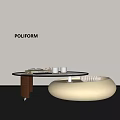 Middle-ancient style tea table combination tea table splicing tea table mother table 3d model