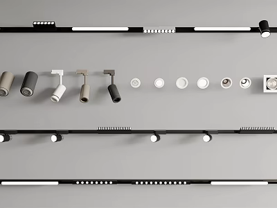 Modern spotlight downlight track light 3d model Modern spotlight downlight track light 3d model