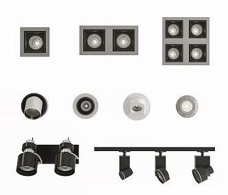 Modern spotlight downlight spotlight track light 3d model