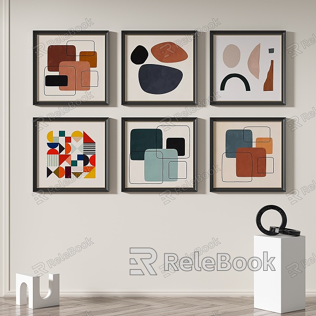 Simple abstract decorative painting model