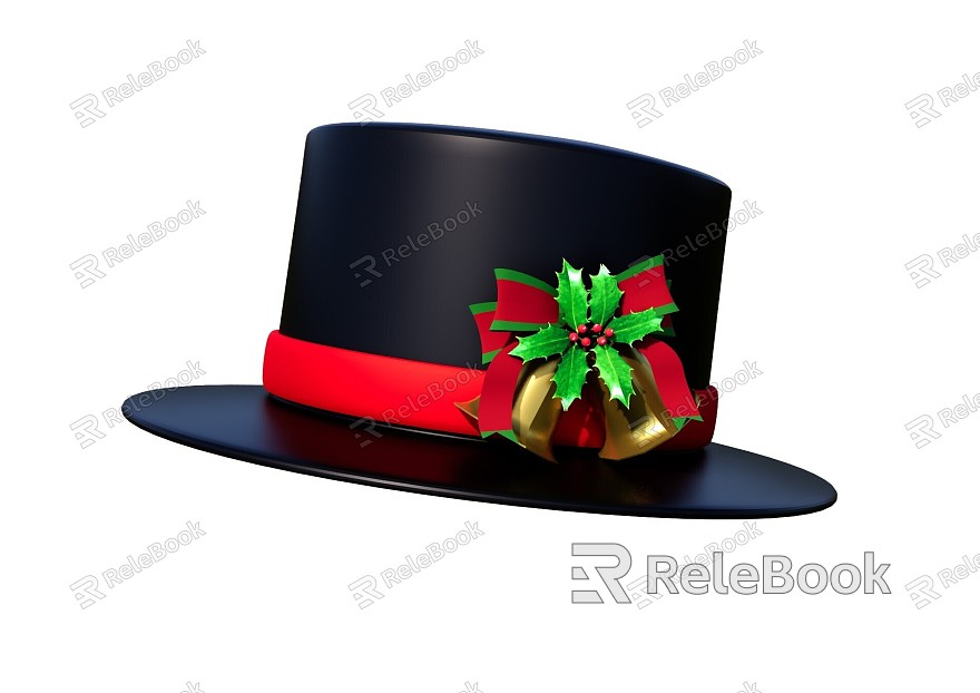 magician hat flat hat christmas hat bowler hat christmas bell model