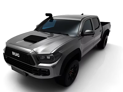 Silver RUC Pickup Truck With Sporty Exterior And Off Road Design Features 3d model