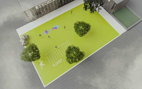 Modern children's play area 3d model