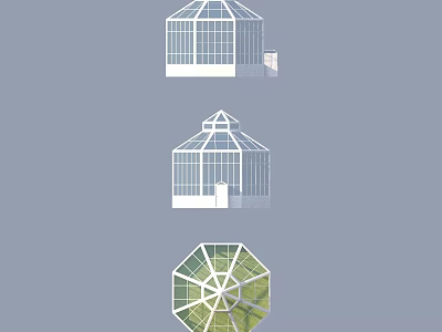 Different Glass Greenhouse Designs For Home Garden With Various Roof Shapes 3d model