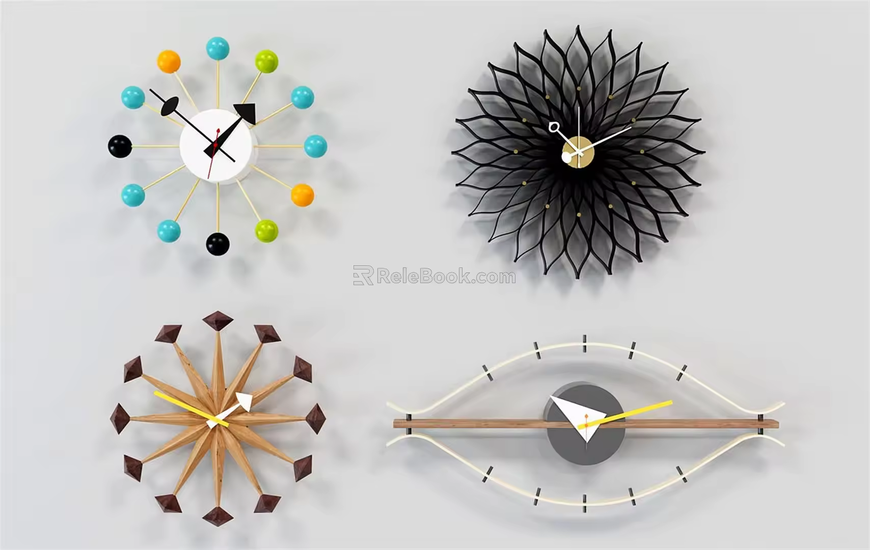 Nordic Clock Pendant 3d model