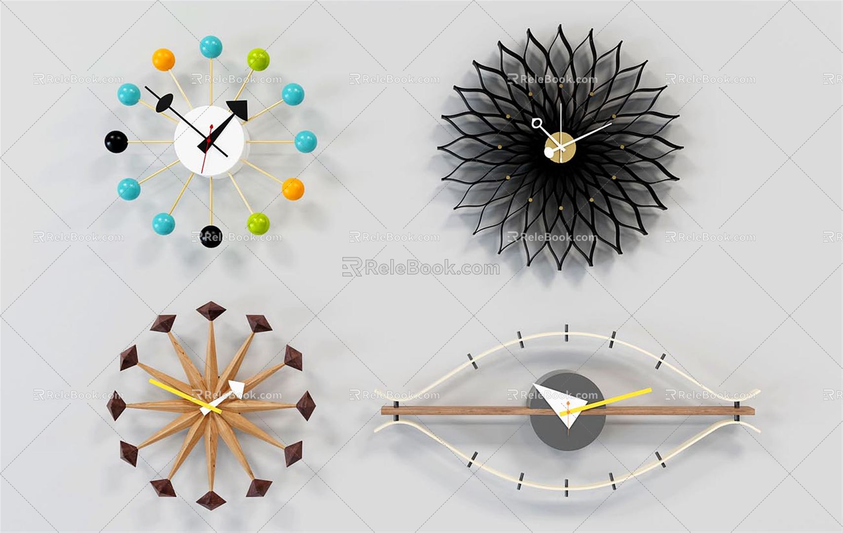 Nordic Clock Clock Pendant 3d model