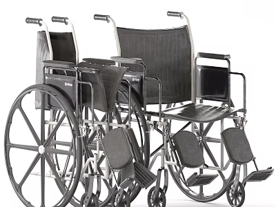 Medical Equipment Wheelchairs Featuring Durable Metal Frames And Comfortable Seats For Patient Mobility 3d model