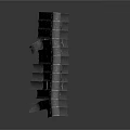 Ancient Weapon Shield Featuring Gray Metal Material Square Holes And Hanging Edges