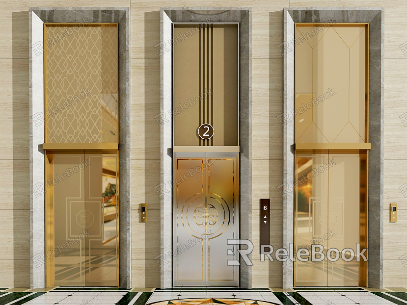 New Chinese elevator door lobby metal elevator door combination model