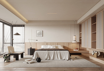 Modern Bedroom Simple Master Bedroom 3d model