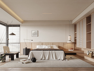 Modern Bedroom Simple Master Bedroom 3d model