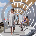 Retro Bazaar Station Bazaar 3d model