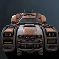 Futuristic Armored Off Road Car With Multi Wheeled Design And Mechanical Details