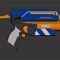 Sleek Blue And Orange Toy Gun With Firststrike Design For Kids Outdoor Playtime