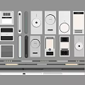 Modern Sleek Bathroom Accessories Set With Soap Dish Toothbrush Holder And Towel Rack