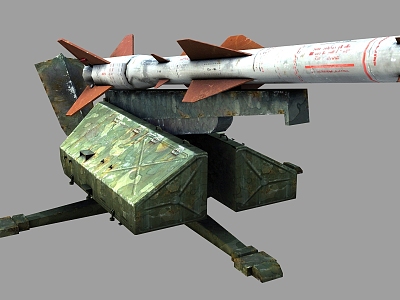 Soviet Sam 2 sam2 sa2 missile launcher 3d model