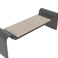 Modern Sofa Bench With Sleek Black Frame And Beige Cushioned Seat Design