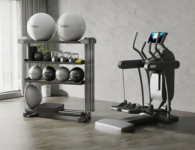 Modern Fitness Equipment 3d model