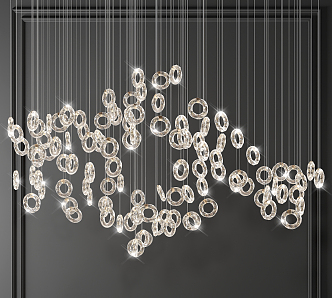 Modern Crystal Chandelier Decorative Crystal Lamp 3d model