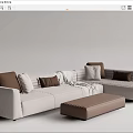 Modern Combination Sofa Multiplayer Sofa Corner Sofa Roger Sofa 3d model