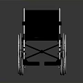Lightweight Durable Wheelchair With Black Seat Silver Frame And Adjustable Armrests